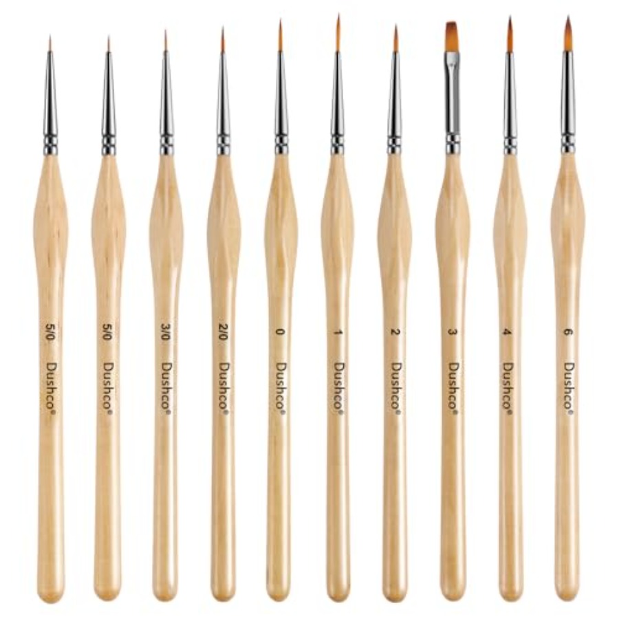 10 pcs Miniature Detail Paint  – обзор и цена Detailing Brush Set