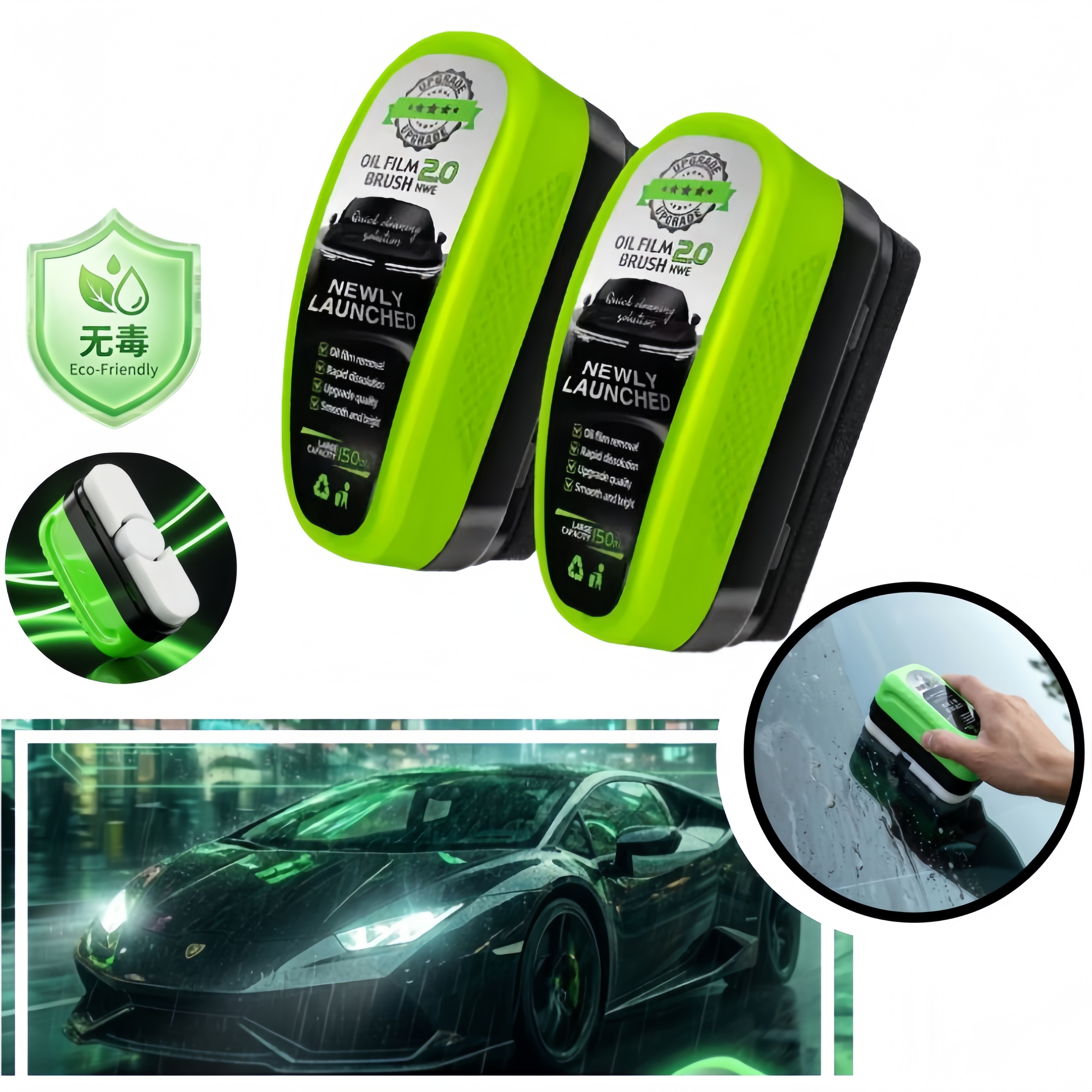 Non Toxic Car Glass Oil Film R – обзор и цена Detailing Brush Set