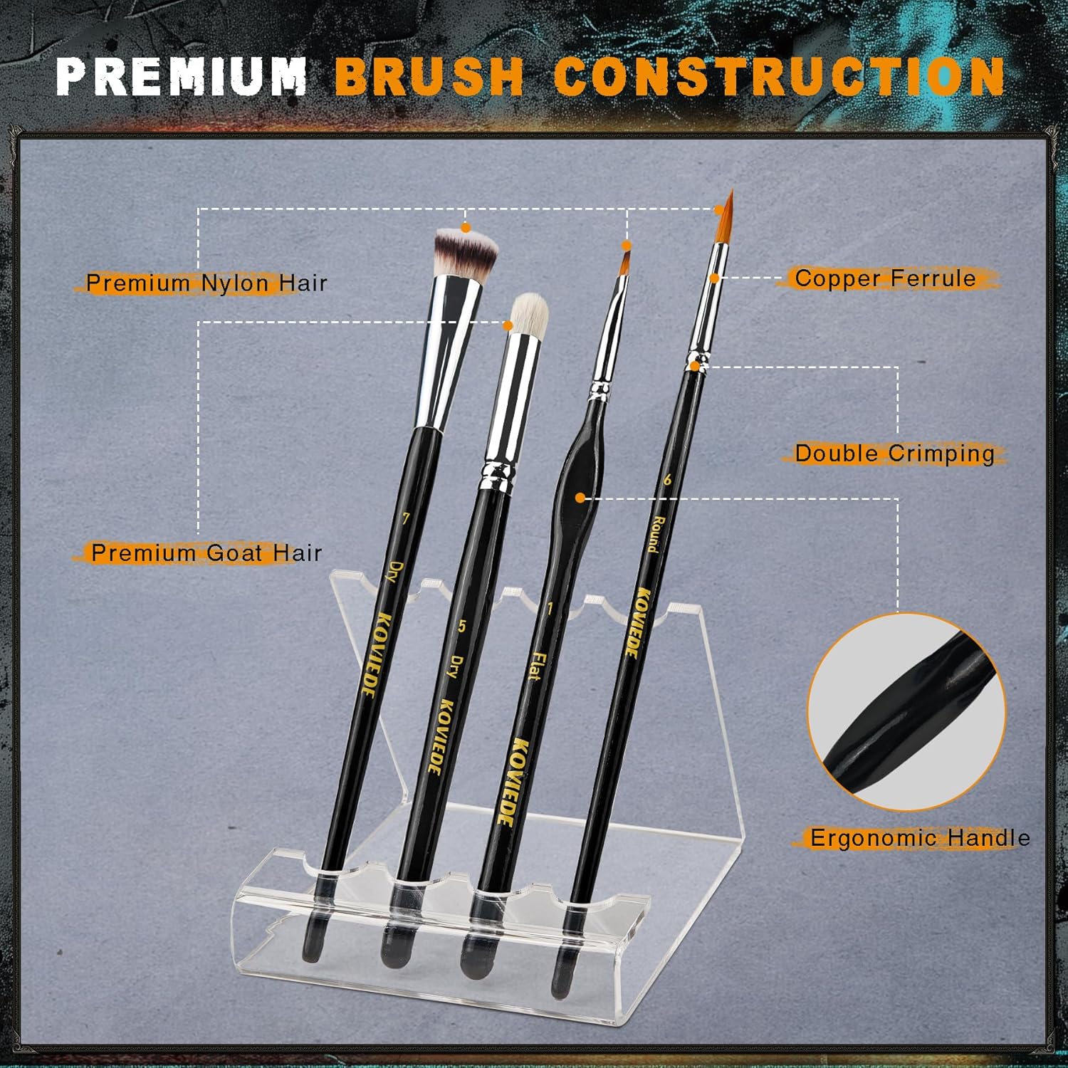 20Pcs Miniature Paint Brushes  – обзор и цена Detailing Brush Set