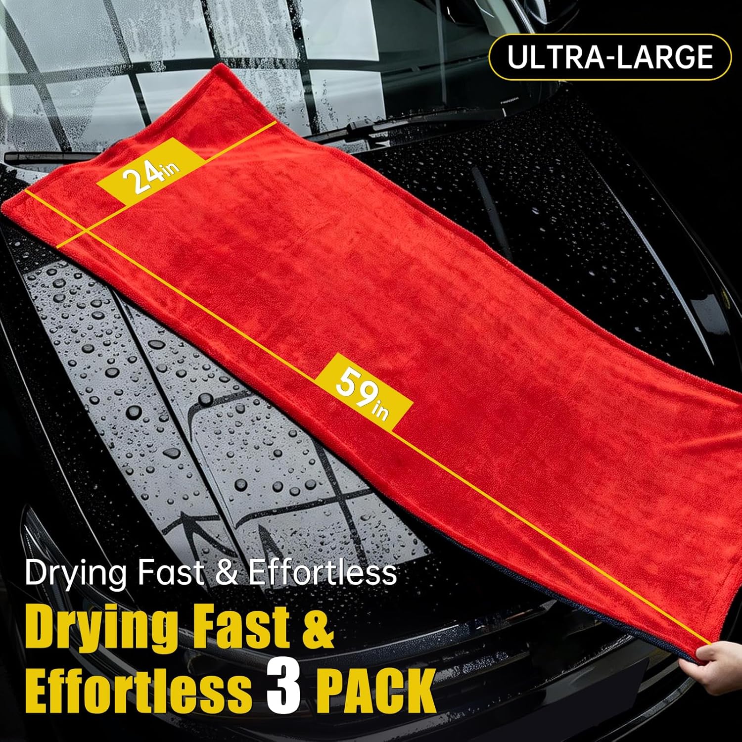 3-Pack Car Drying Towel Microf – обзор и цена Microfiber Towel Detailing