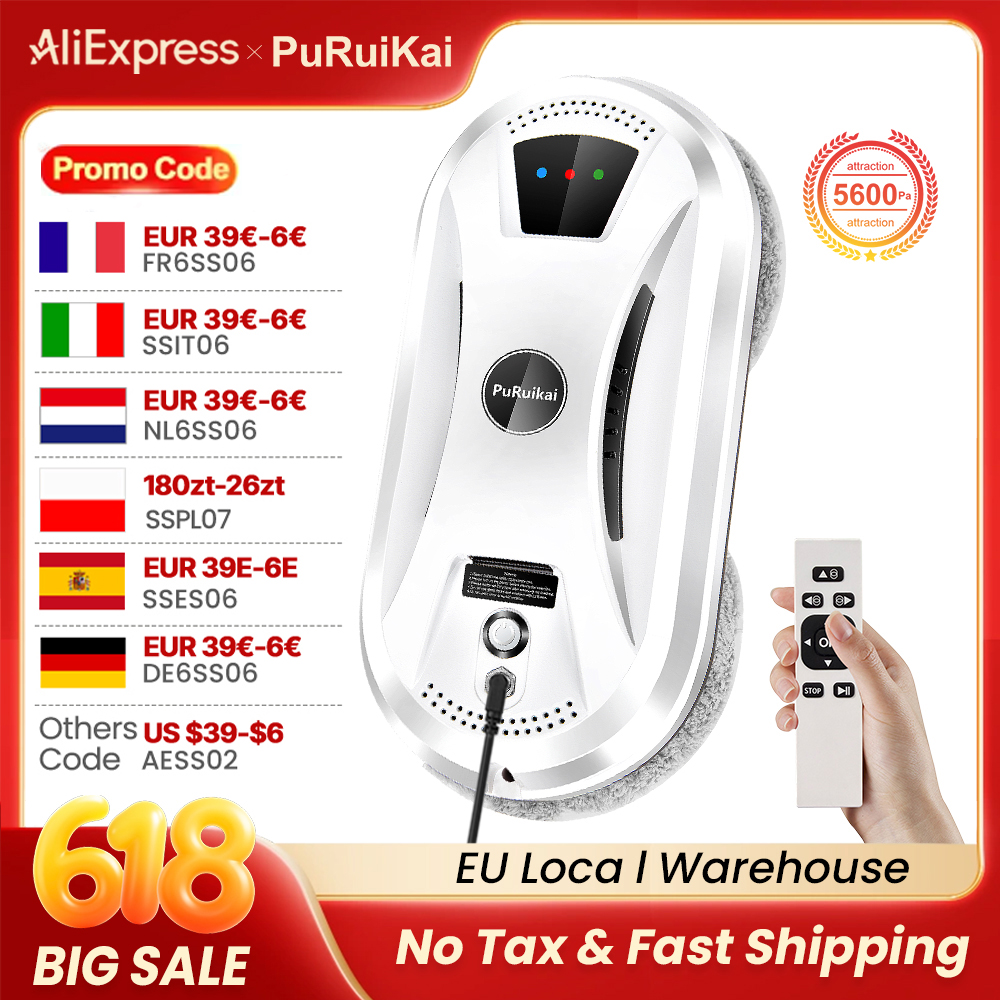 PuRuiKai AI Window Cleaning Ro – обзор и цена Glass Cleaner Streak