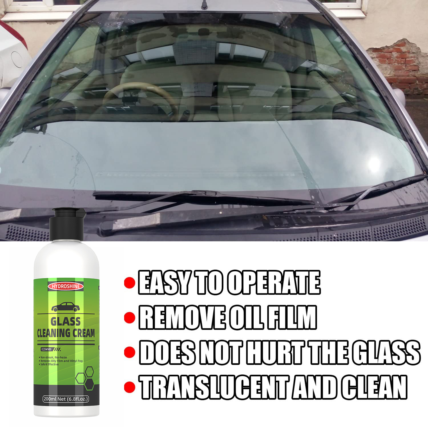 Hydroshine Car Glass Oil Film  – обзор и цена Glass Cleaner Streak