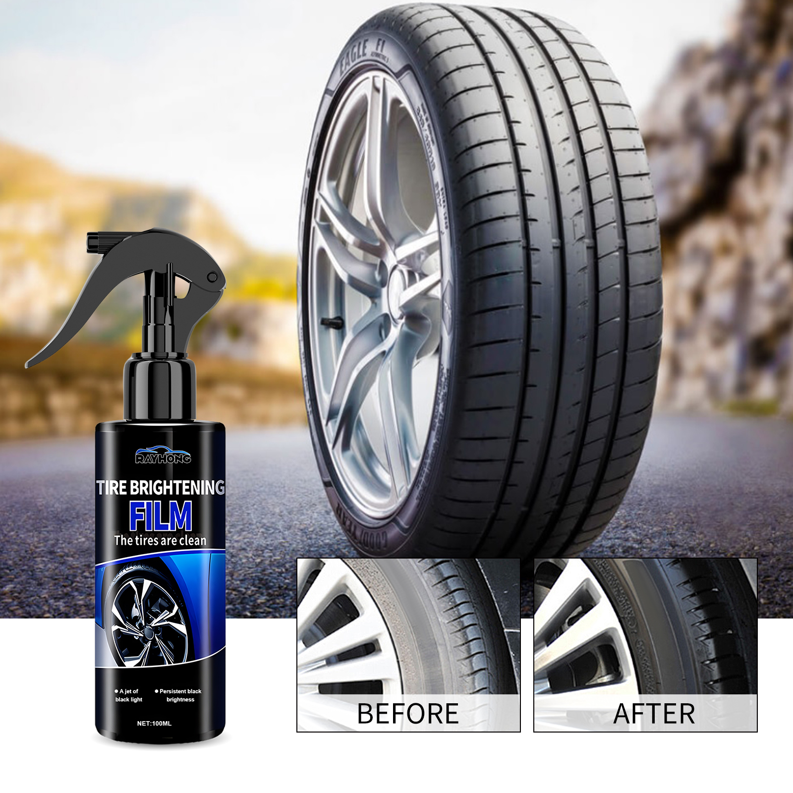 Car Tire Shine Coating Spray C – обзор и цена Tire Shine Spray Sealant