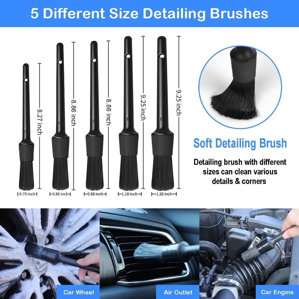 Car Wash Brush Set Detailing B – обзор и цена Dirt Brush Interior
